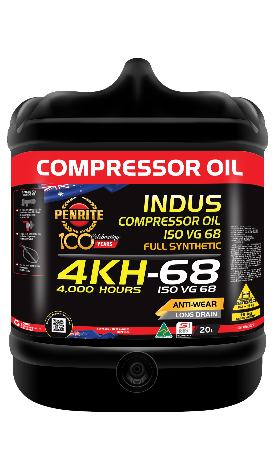 INDUS COMPRESSOR OIL 4KH ISO 68