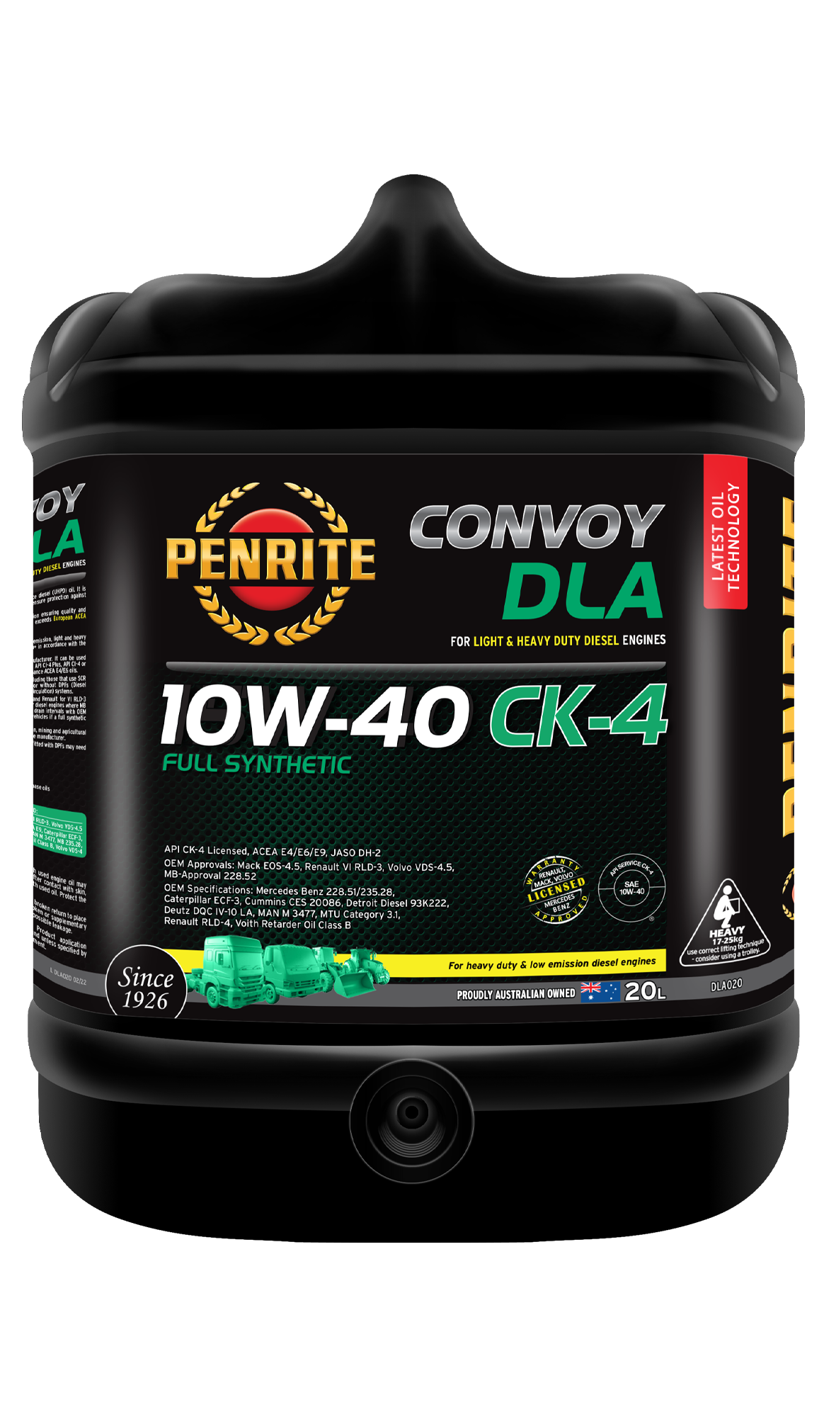 CONVOY DLA 10W-40 (Full Synthetic) | Penrite Oil