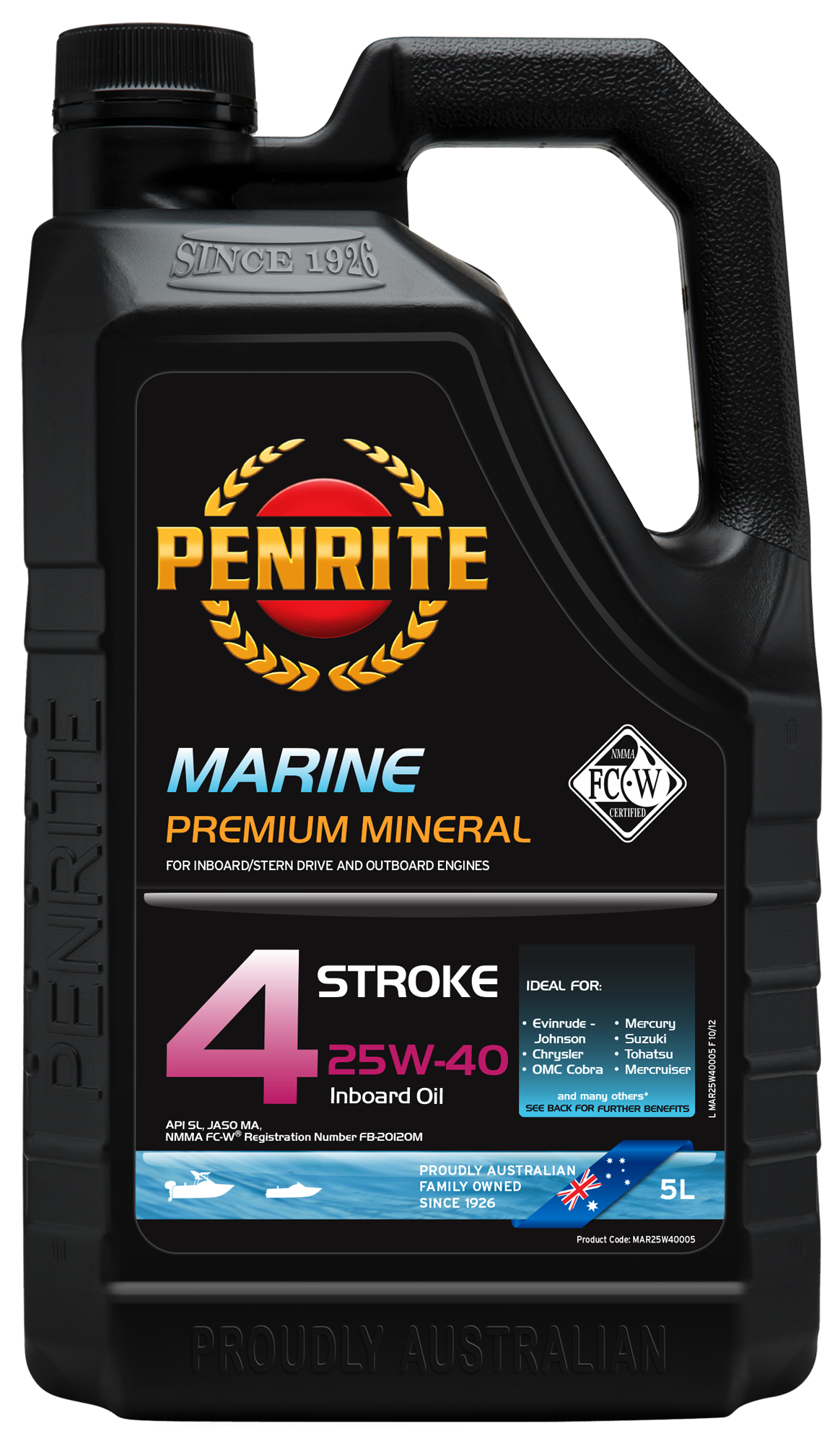 MARINE INBOARD 4 STROKE 25W40 (Mineral) Penrite Oil
