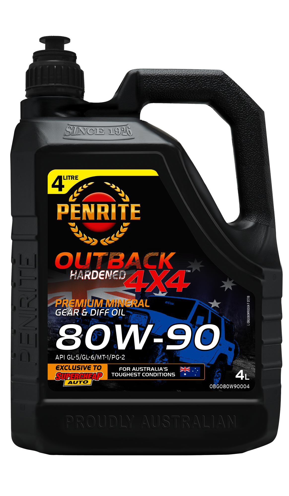 OUTBACK HARDENED 4X4 GEAR & DIFF OIL 80W90 Penrite Oil