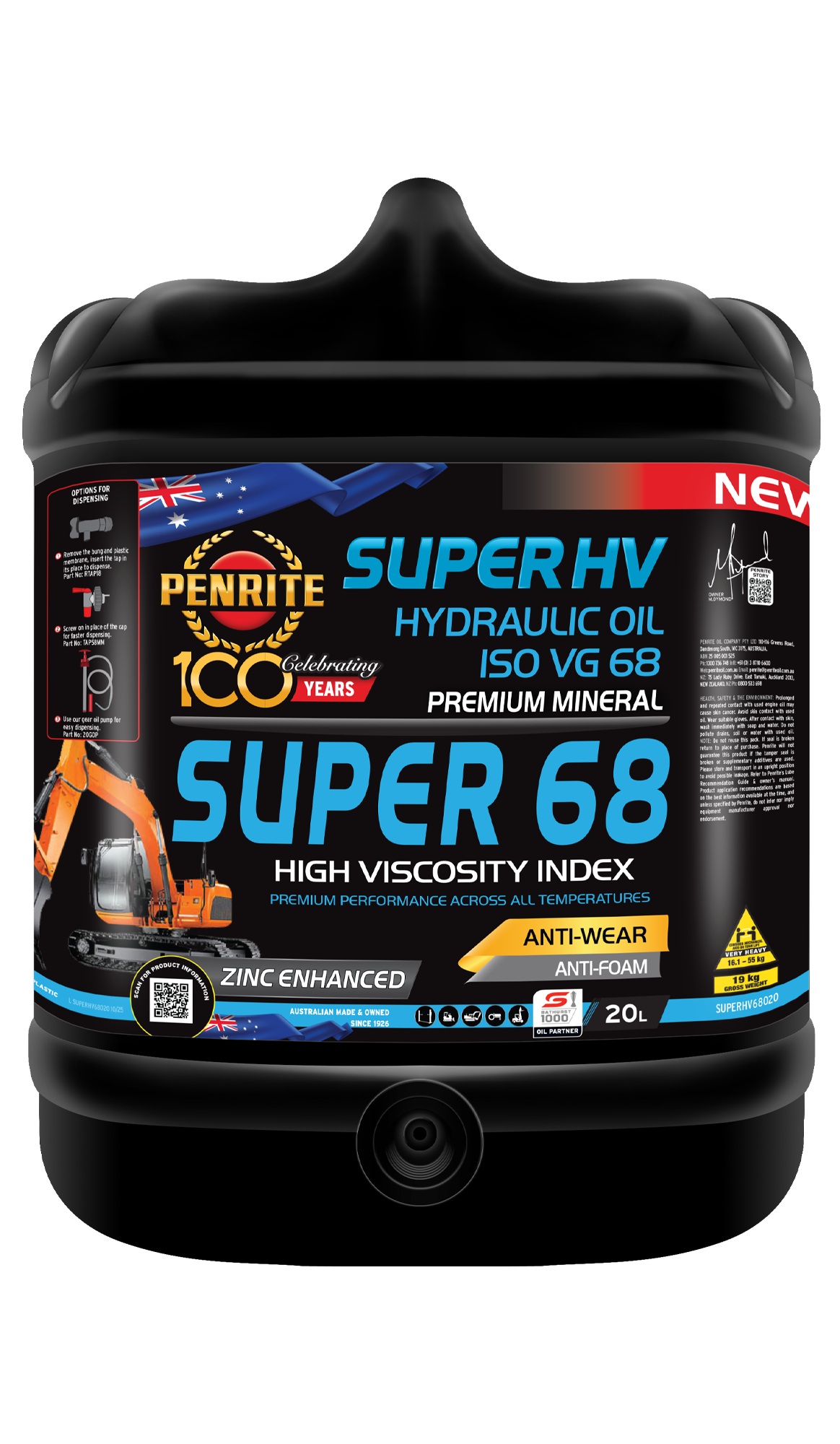 SUPER HV 68 HYDRAULIC OIL (Mineral)